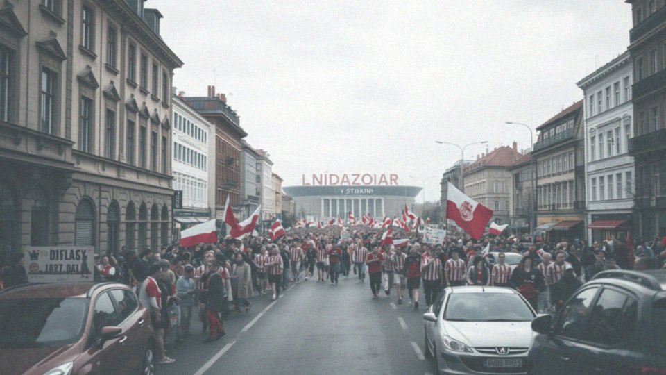 Jak wygląda przemarsz kibiców na derby Łodzi?
